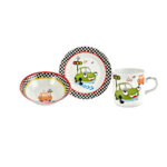 ست ظرف غذای نوزاد 3 پارچه مدل SEVIMLI ARABA