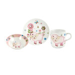 ست ظرف غذای نوزاد 3 پارچه مدل SEVIMLI KOYUN