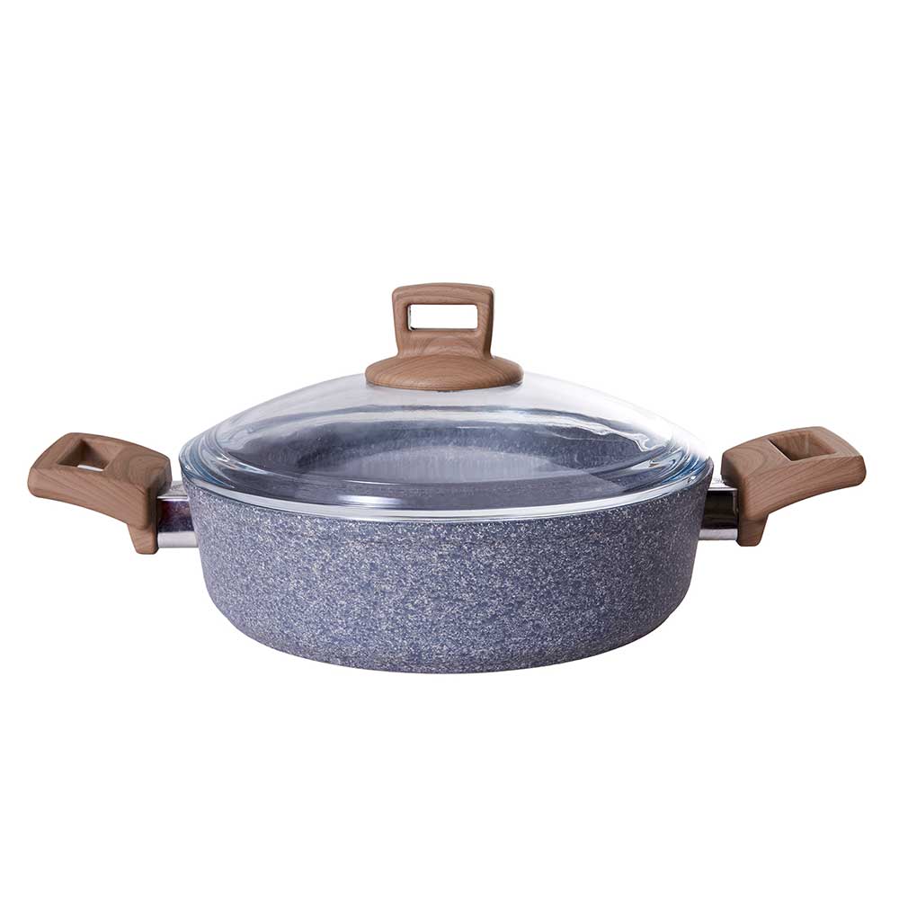 SILVER24 قابلمه بیو گرانیت مدل SILVER STONE سایز 24 - تصویر 1