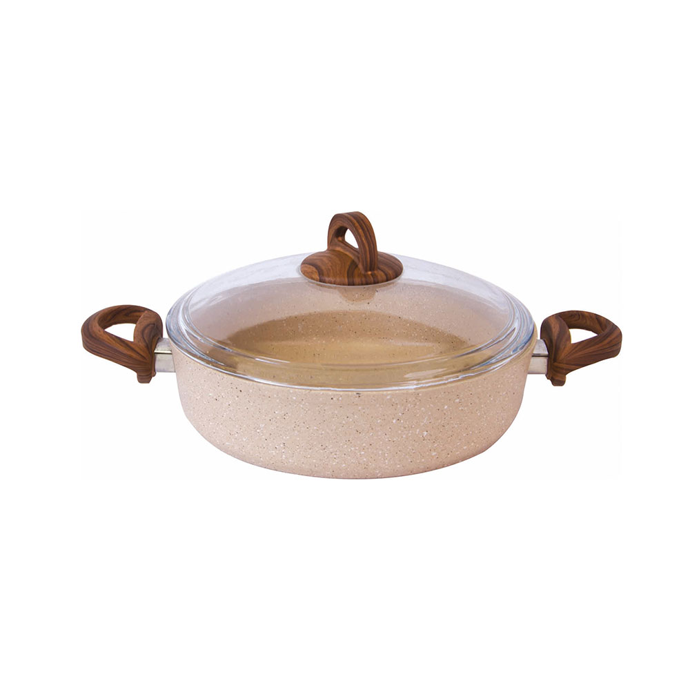 WOODSTONE قابلمه بیو گرانیت مدل WOOD STONE سایز 26 - تصویر 1